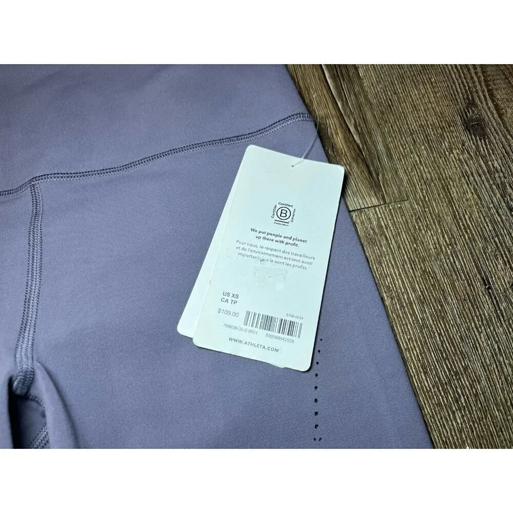 Athleta NWT Elation Lasercut Tight in Violet Dusk Size XS